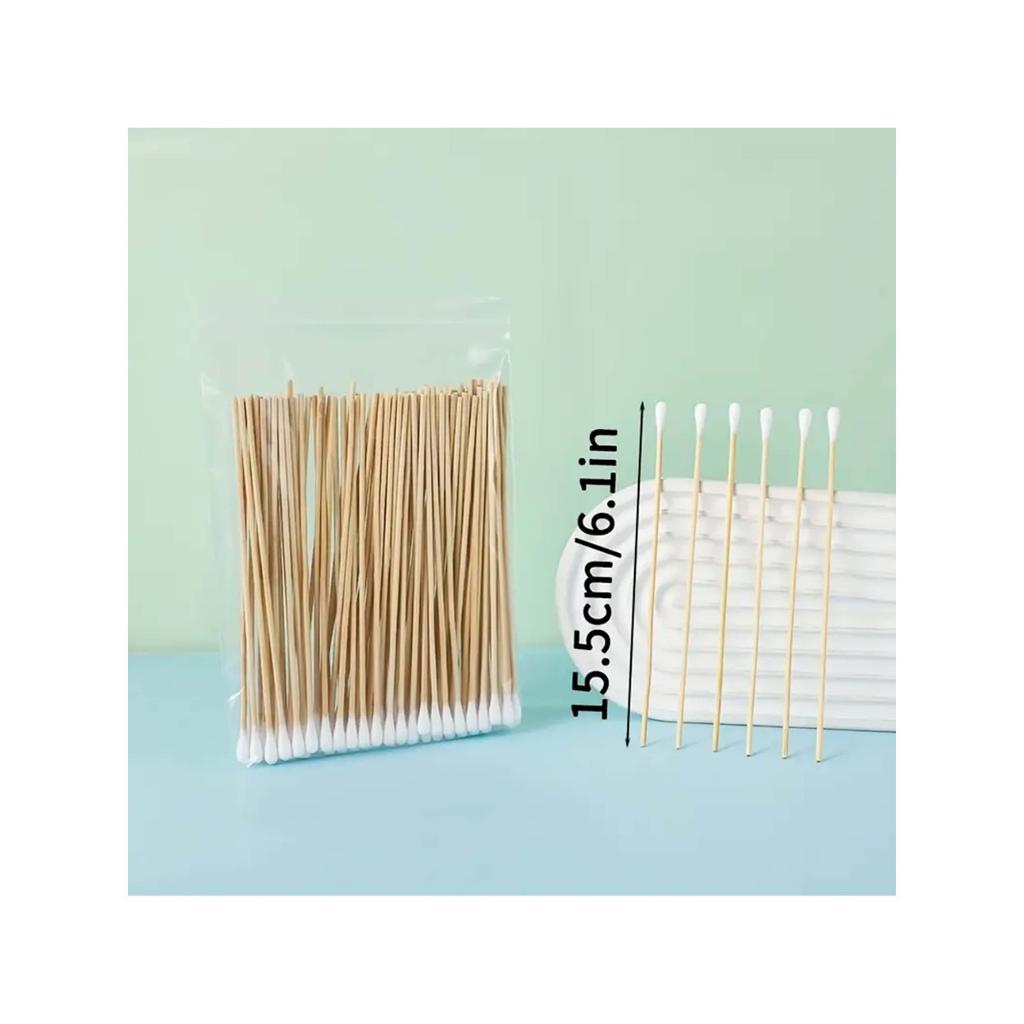 15cm Round Head Cotton Swab Portable Household Cleaning Supplie Beauty Swabs Eyebrow Tattoos Cleaning Tools Used for Eyebrow Trimming