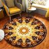 Mysterious Constellation Round Rug, Non-Slip Soft Entrance Door Mat and Chair Floor Protector for Home Bedroom Decor