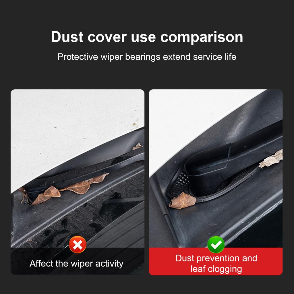 2Pcs Car Wiper Hole Protective Cover Silicone Wiper Arm Bottom Protection Pads Wiper Dust Jacket Universal