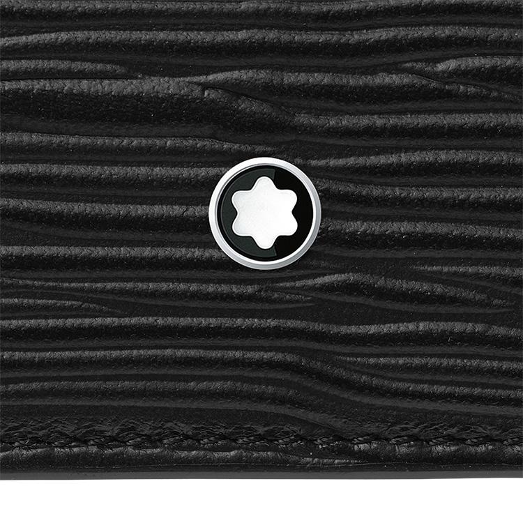 Montblanc Meisterstück Серия 4810 Шестиугольная Белая Звезда Логотип 5 Слотов для Карт Кожаный Держатель для Карт Мужской Держатель для Карт Черный 130930