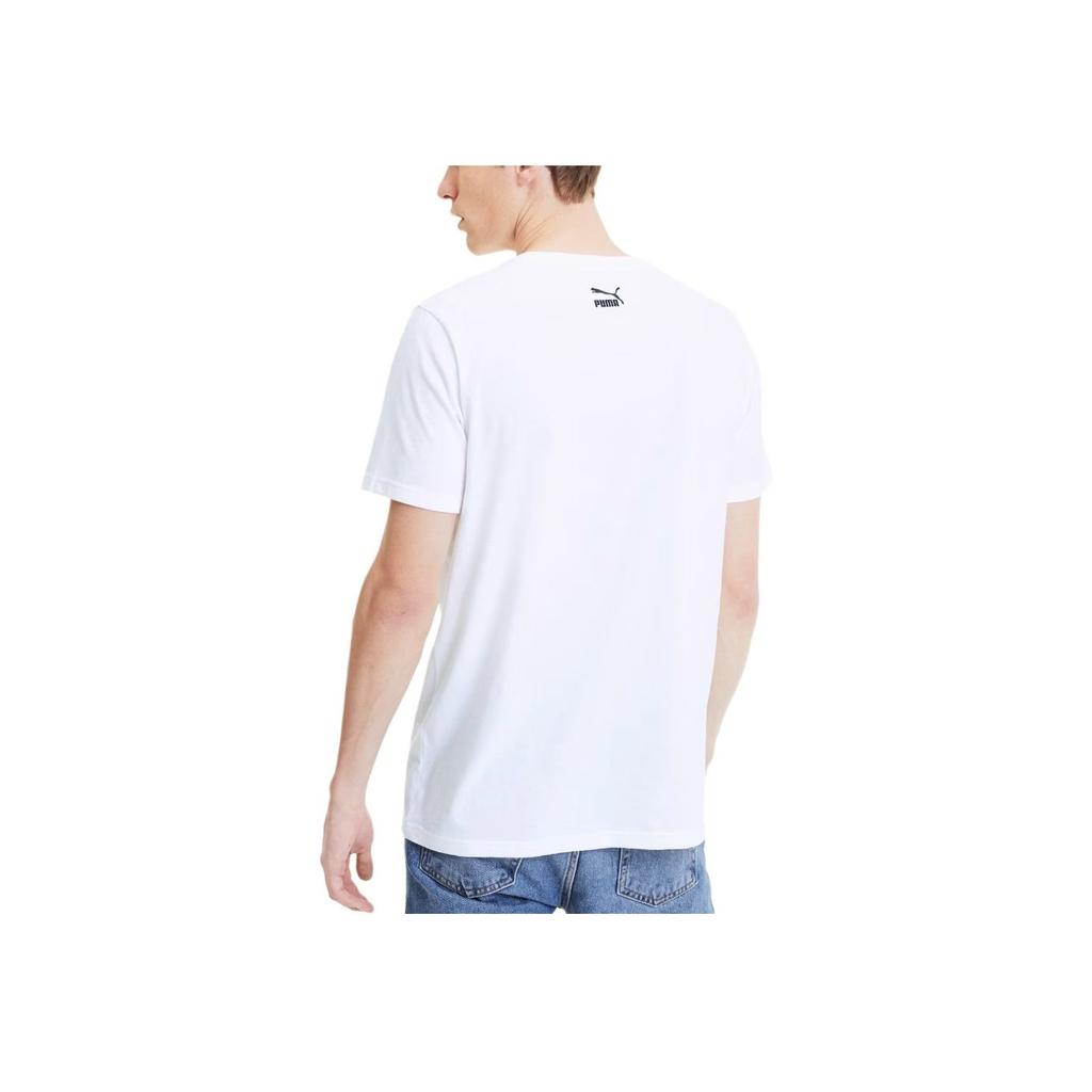 Puma Sports Fitness Round Neck Short Sleeve T-Shirt Men Tops White 598627-02
