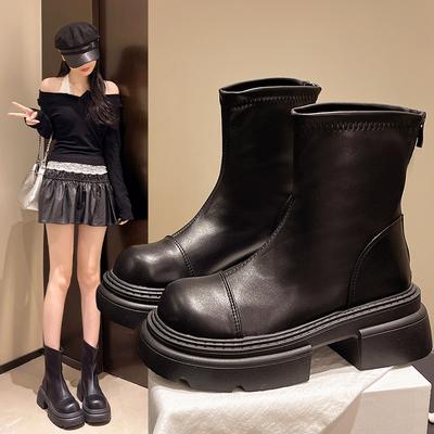 Модные классические универсальные ботинки Мартин на платформе, женские, новые, осень-зима 2025, женские ботинки в британском стиле, трендовая обувь