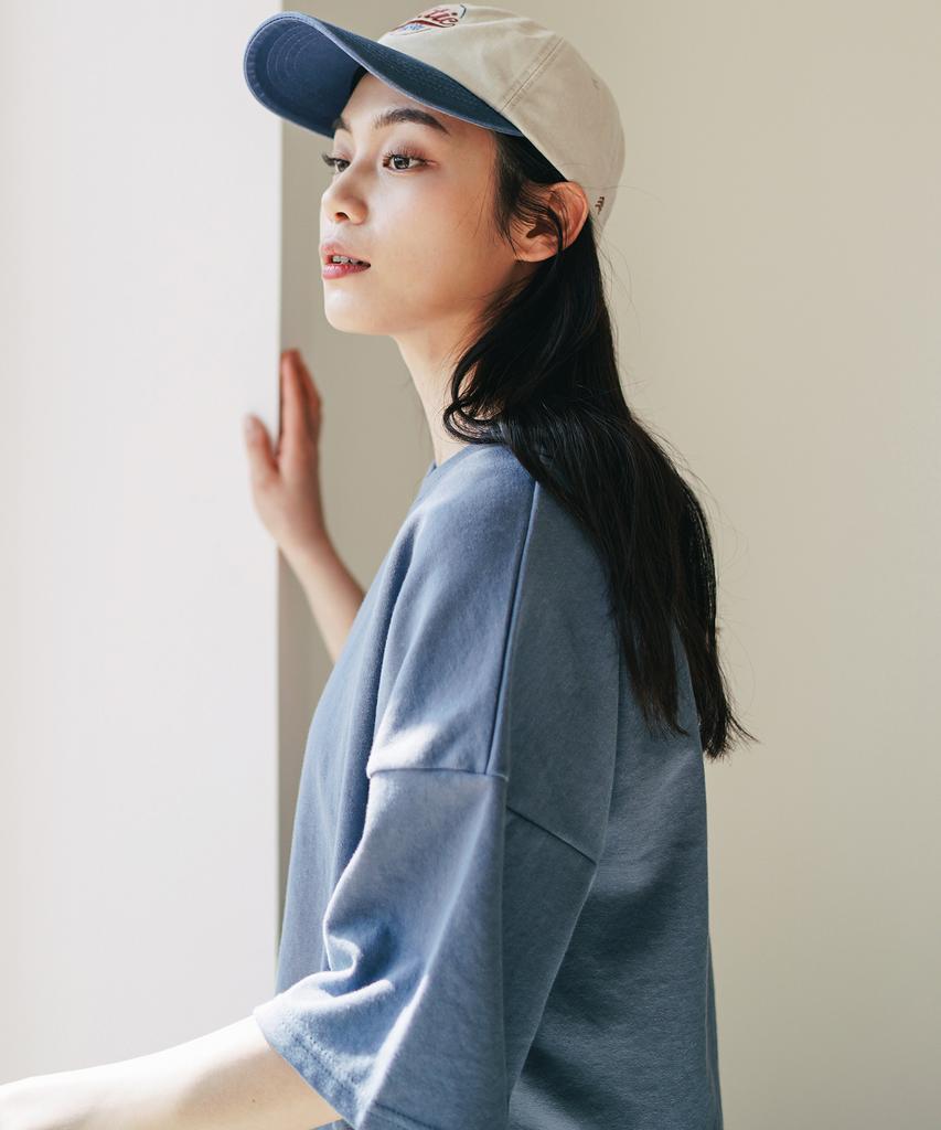JEMUT Eddy Oversized Short Sleeve T-Shirt Ash Blue Kjst2189