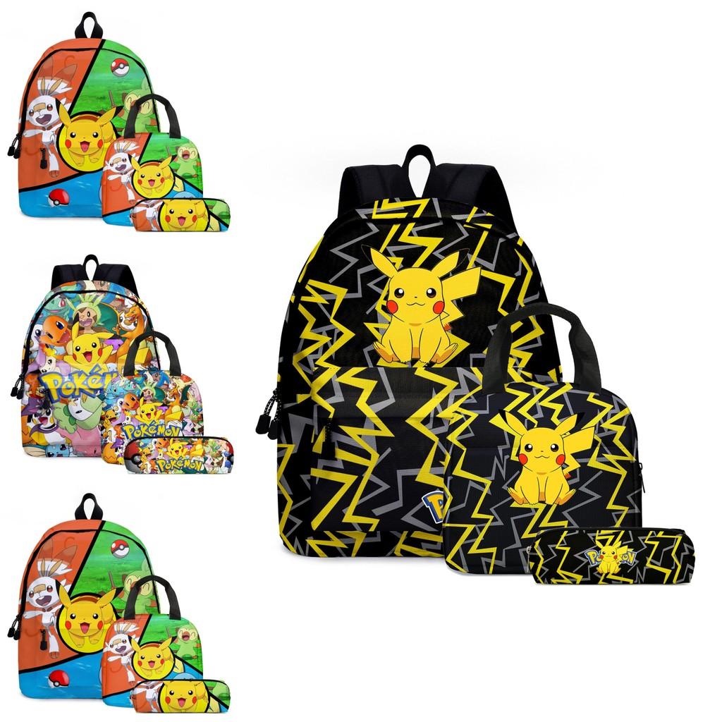 Trendy 2024 Oxford Cloth Backpack Set With Characters Print For Elementary Students