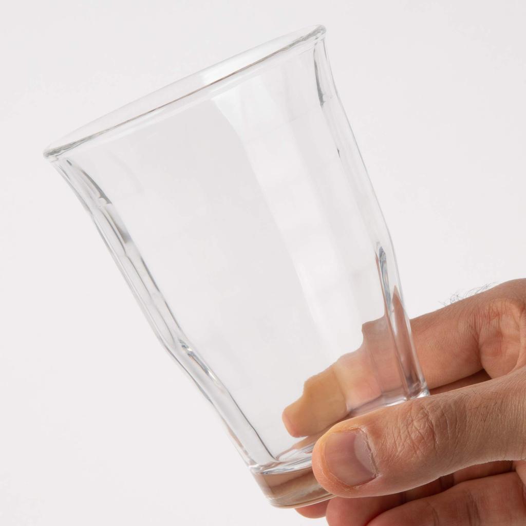 Стакан Toyo Sasaki Glass Tritone Long Tumbler объемом 370 мл, набор из 6 шт. Сделано в Японии, можно мыть в посудомоечной машине, небьющаяся стеклянная чашка, стакан для кофе, стакан для сока