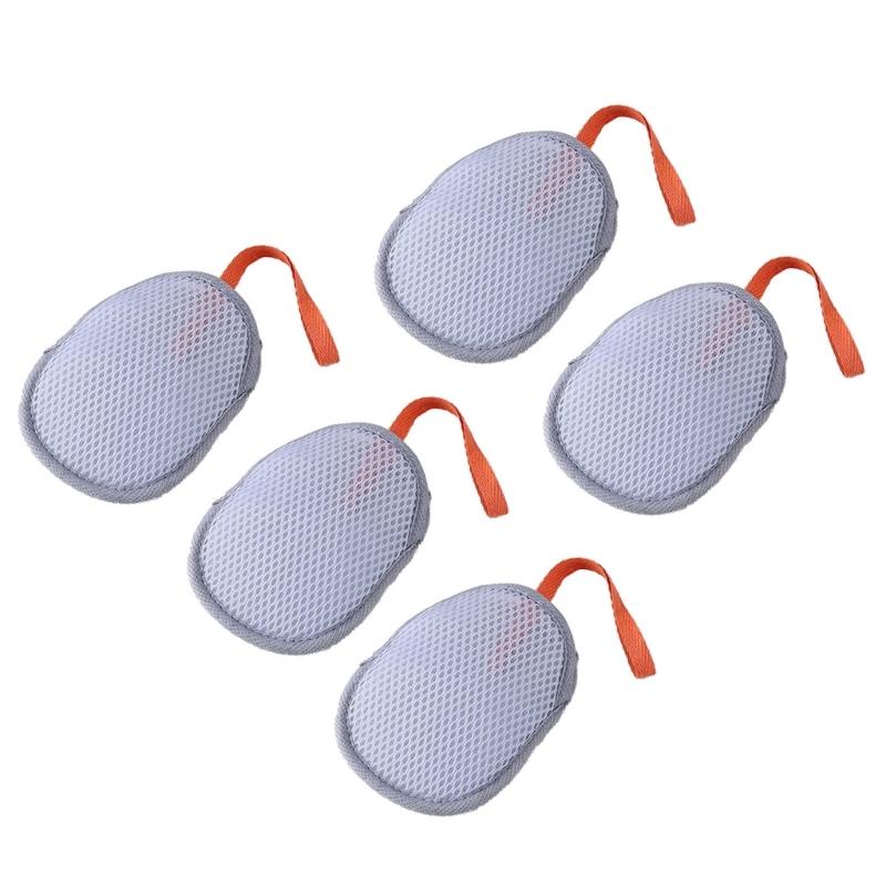 5PCS Soap Holder Bag With Massage Surfaces For Body Wash Shower Foaming And Skin Caring Essential Soap Bubblng Holder