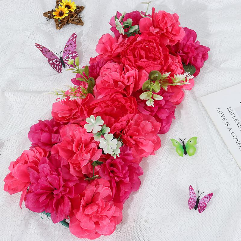 Искусственные цветы, свадебные украшения, арка, шелковые пионы, розы, искусственная арка, цветочный декор, украшения для приема/банкета