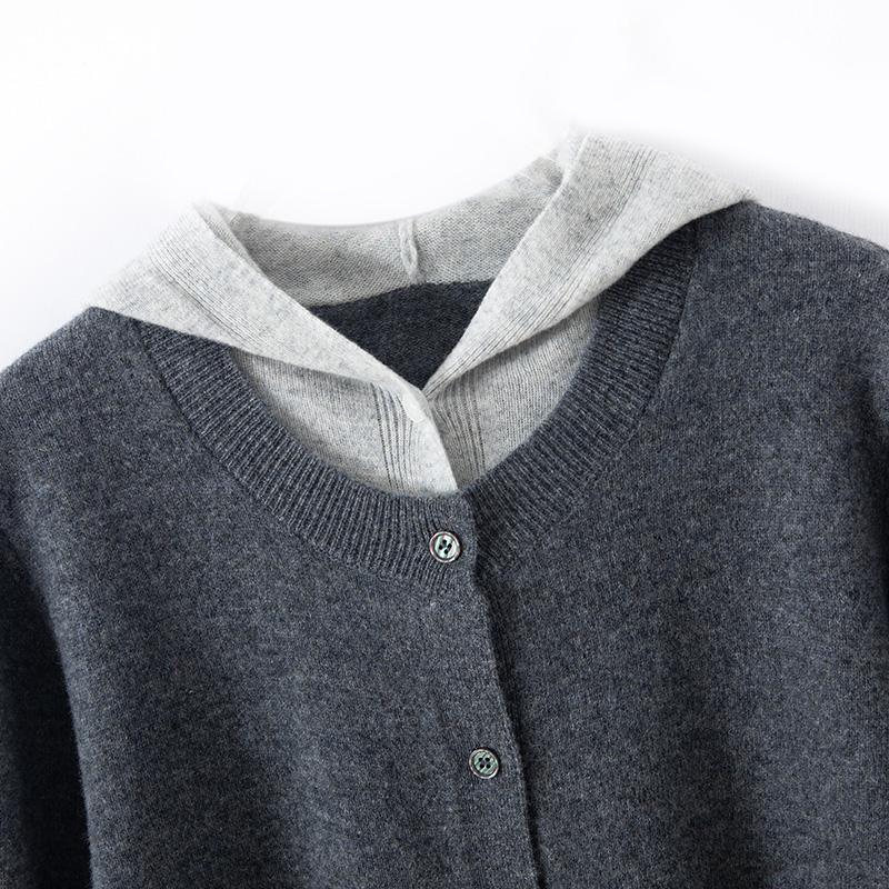 Женский кашемировый свитер Qinghe Cashmere 30% Кашемир 70% Шерсть Осенне-зимний кашемировый пуловер Мягкий и теплый
