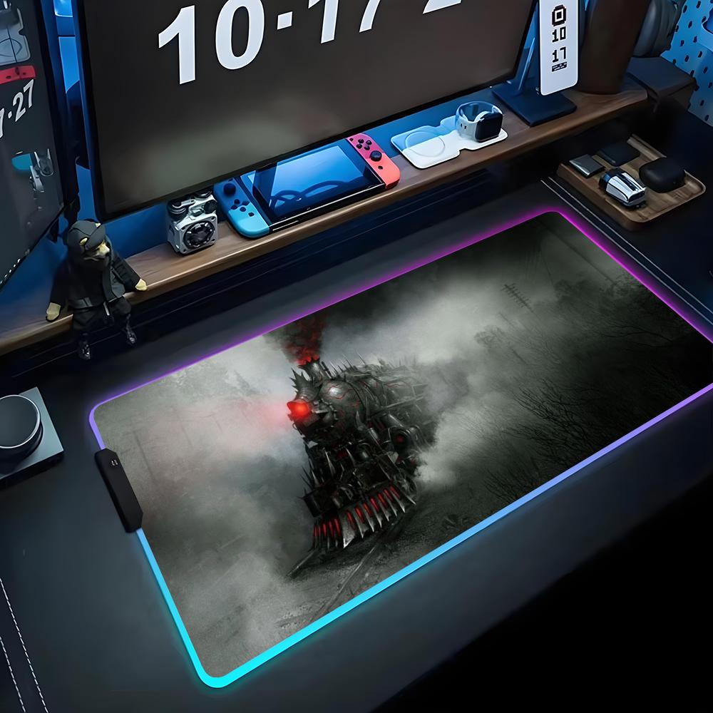Коврик для мыши RGB Игровой коврик для мыши Большой светодиодный коврик Настольный коврик для ПК Светящийся коврик для мыши Большие коврики для клавиатуры Настольный ковер с подсветкой