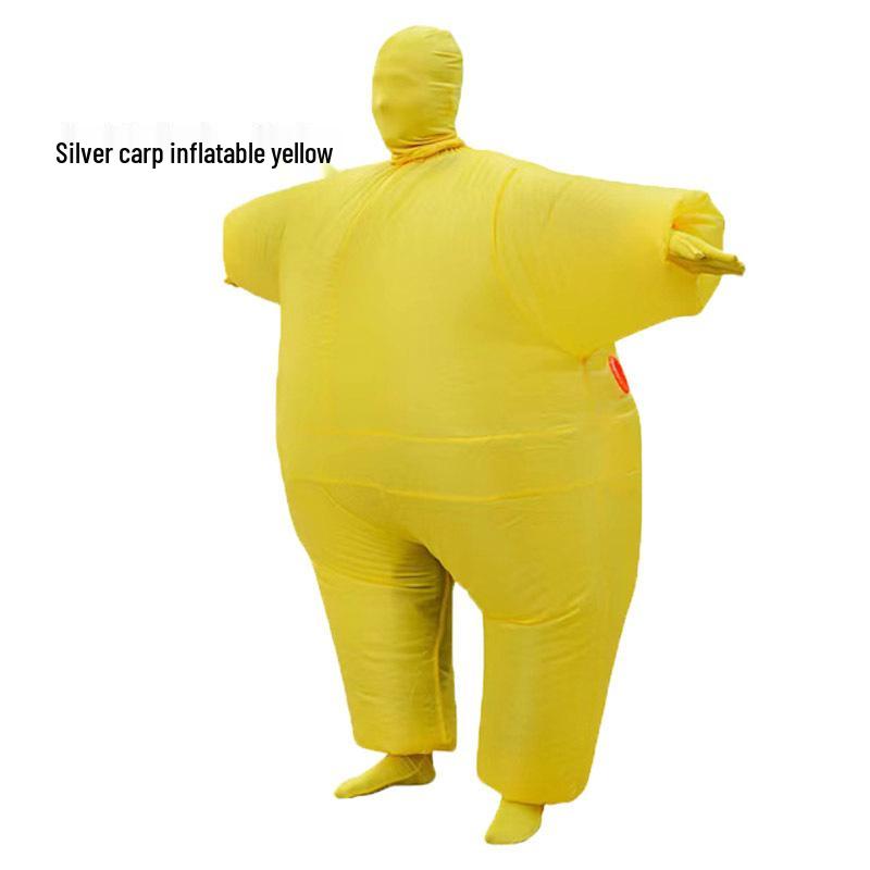 Надувной белый костюм ниндзя сумо для косплея на вечеринку Хэллоуин