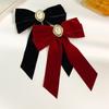 Винтажные французские ленточные заколки для волос бант элегантная бархатная заколка для волос женщины зажим пружина для задней части головы модные аксессуары для волос для девочек
