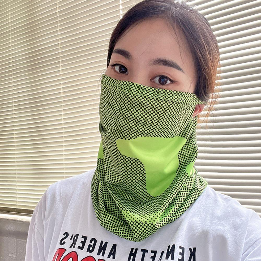 Quick-drying Ice Silk Face Cover Semi Obscured Surface Breathable Bandana UV Protection Scarf