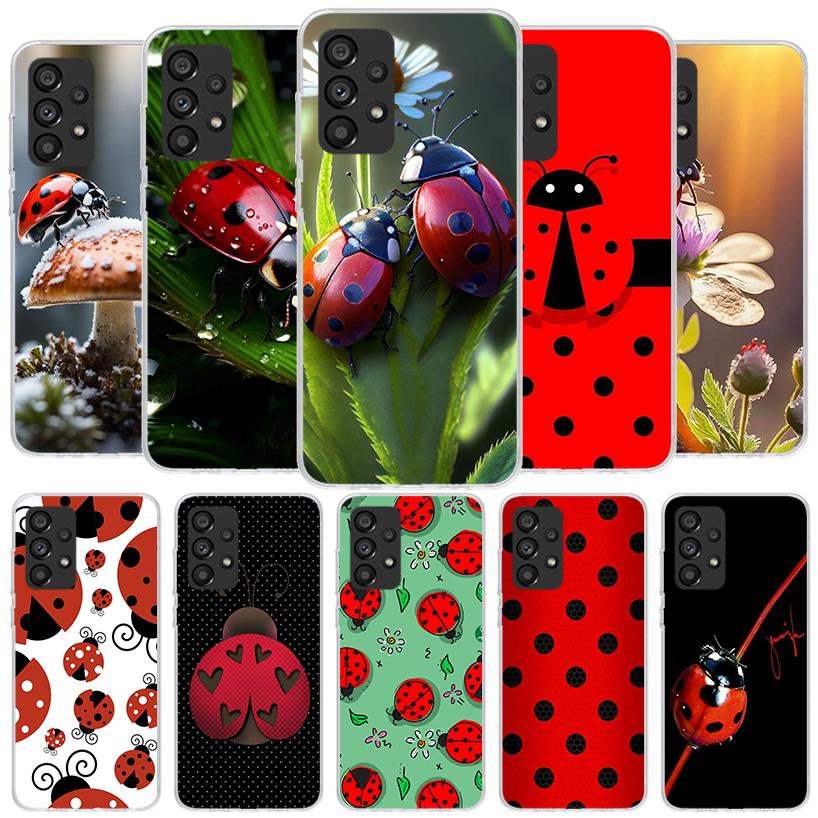 Insect Seven-Star ladybug Phone Case For Samsung Galaxy A17 A37 A57 A16 A26 A36 A56 A15 A25 A35 A55 A14 A24 A34 A54 A13 A23 A33