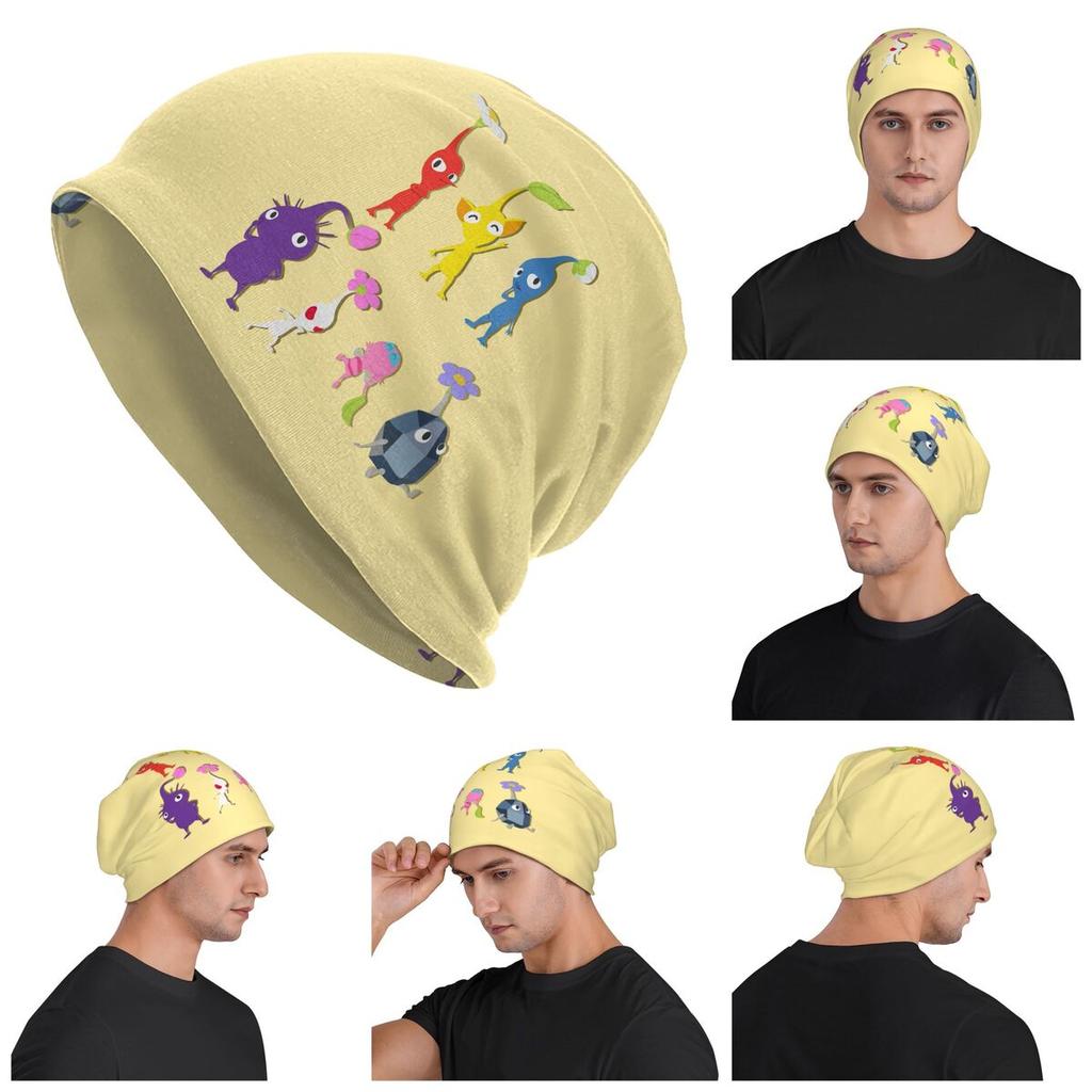 Pikmin Game Cross A River Men Women Adult Beanies Caps Knitting Bonnet Hat Warm Hip Hop Autumn Winter Outdoor Skullies Hats