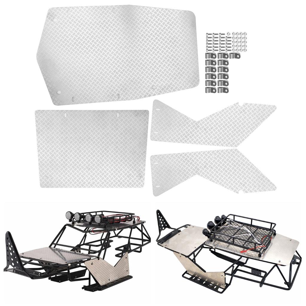 RC Stainless Steel Hood Panel Roof Panel Upgrade Accessories Fit for Axial Wraith 90018