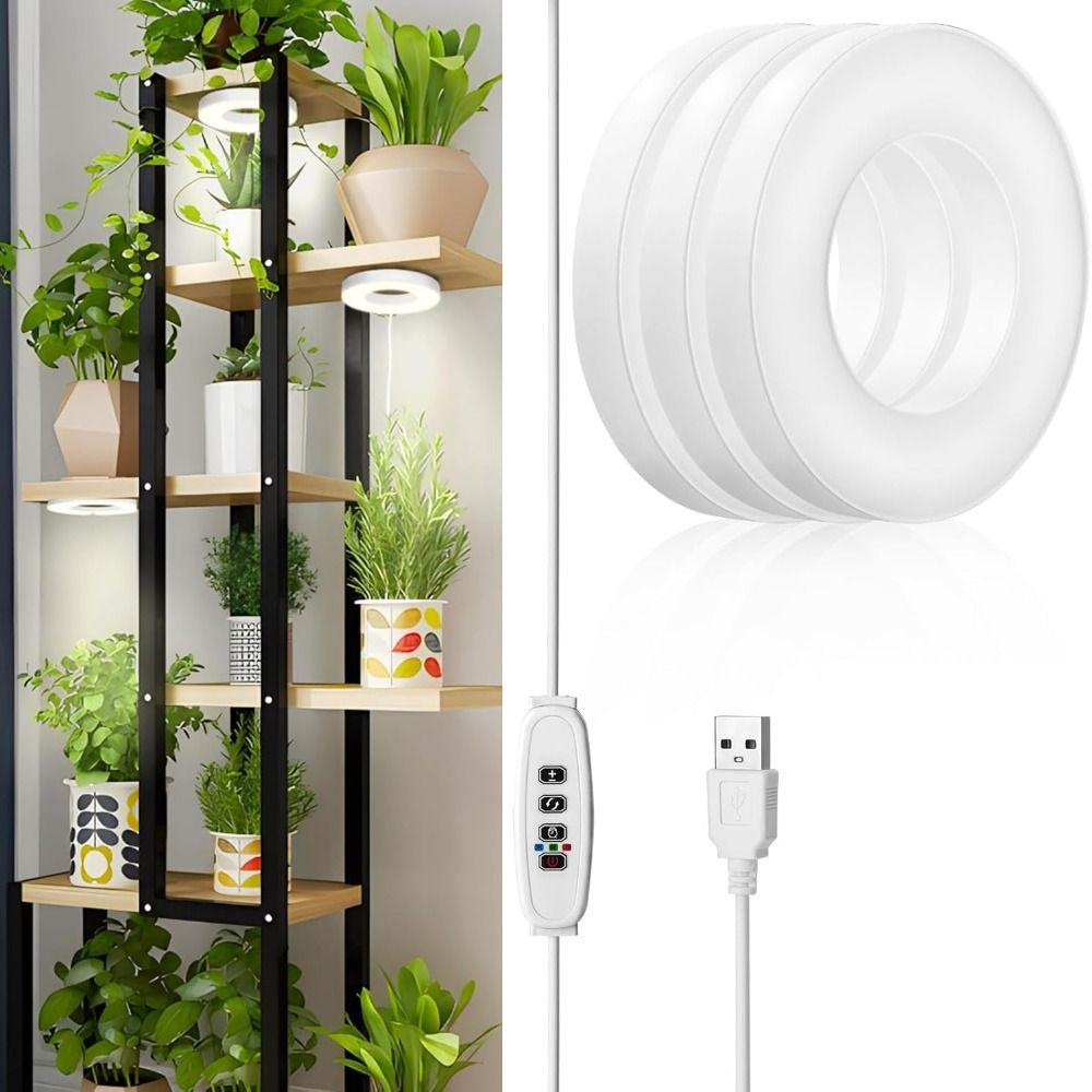 1/2/3/4 Head Hanging LED Plant Light Adjustable Ceiling Grow Light Under Cabinet Plant Lamp Home