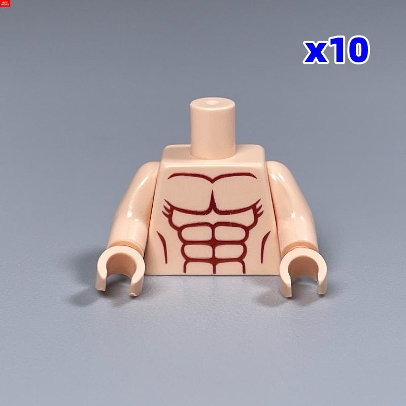 10 шт. Кубики MOC Торс Тело Мужчина Мышечные Штаны 4 см Деталь Фигурки Частицы Собранные Строительные Блоки Детские Игрушки