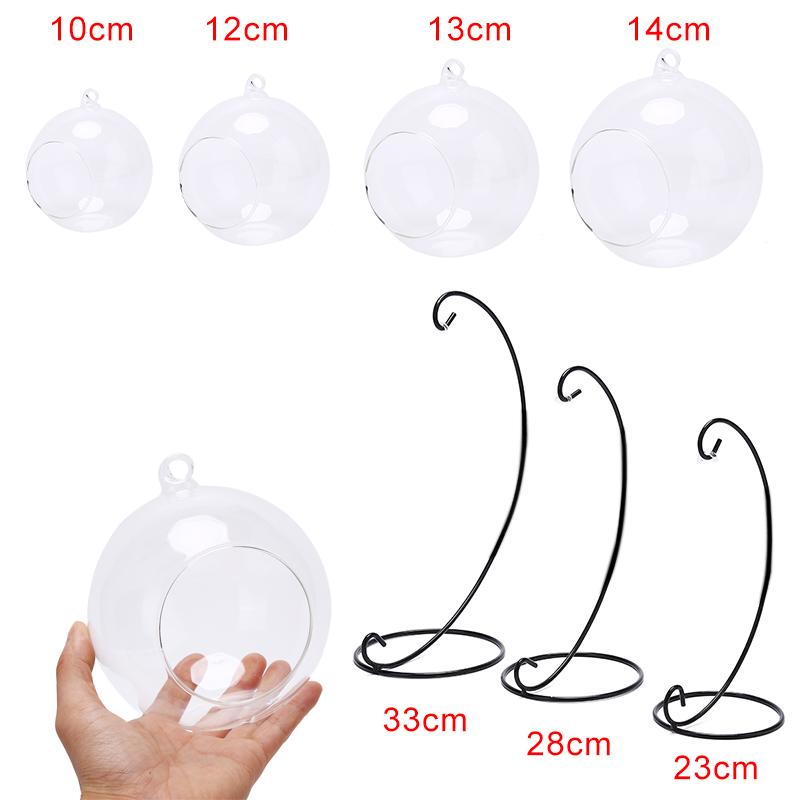 Прочный модный прозрачный стеклянный шар ваза пейзажный стеклянный контейнер мясистый подвесной контейнер для цветочного горшка