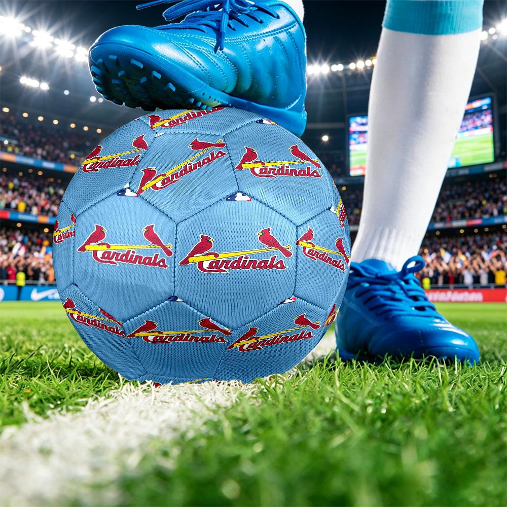 St. Louis Cardinals Size 5 Sports Training Ball Shock Absorbing Durable Ball For Match Daily Practice Outdoor Activities