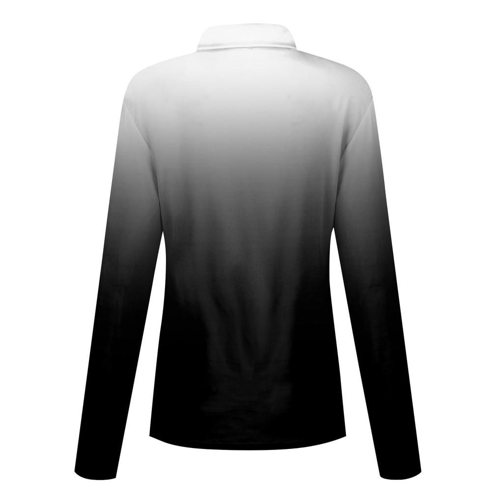 Women's Turtleneck Long Sleeve Shirts Printed Fall Fashion Basic Slim Fit Soft Thermal Tops