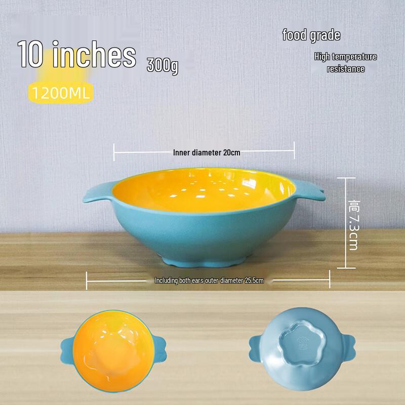 LIJIA FITMENT LJ Double-Ear Anti-Scald Melamine Noodle Bowl Set (5 Pcs)