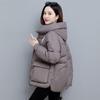 Куртка женская новая с капюшоном и карманом большого размера, свободное хлопковое пальто, зимняя утолщенная теплая пуховая куртка