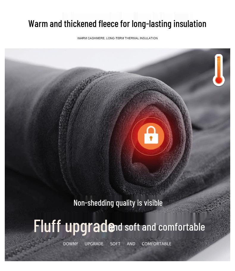 High-Waisted Fleece-Lined Wide-Leg Women's Pants for Autumn/Winter - Casual, Petite, and Straight-Leg Sports Sweatpants.