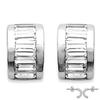 [B9843] - Silver Half Hoop Earrings 'Sissi' Silver White (rhodium-plated) - 10x6 Mm