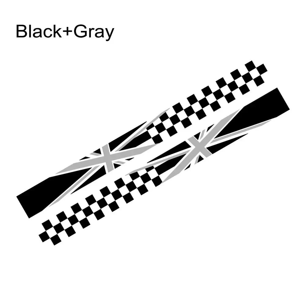 2pcs Union Jack Car Door Side Racing Stripe Decal Sticker For MINI Cooper S One JCW F55 F56 F60 R55 R56 R60 Auto Accessories cnjaw55