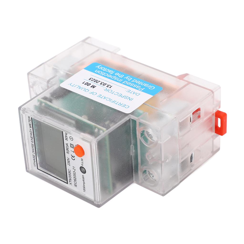 Счетчик электроэнергии 2P однофазный DIN-рейка монитор потребления электроэнергии с подсветкой ЖК-дисплей счетчик мощности 230 В