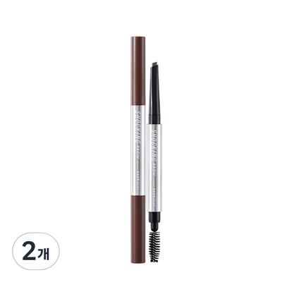 Автоматический карандаш для бровей Shocking Brow Easy Flat 0,5 г, оттенок 01 Натуральный коричневый, 2 шт.