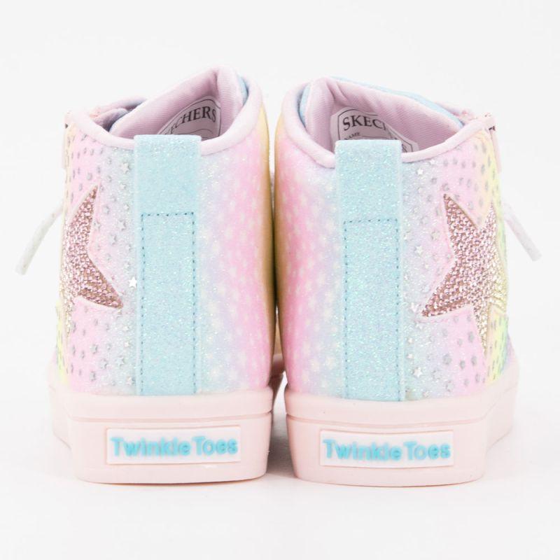 SKECHERS Children's Rainbow Sequin and Rhinestone Sneakers with Zip