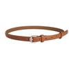 Women Simple Leather Waist Belt Office Casual Fashion Round Buckle Metal
