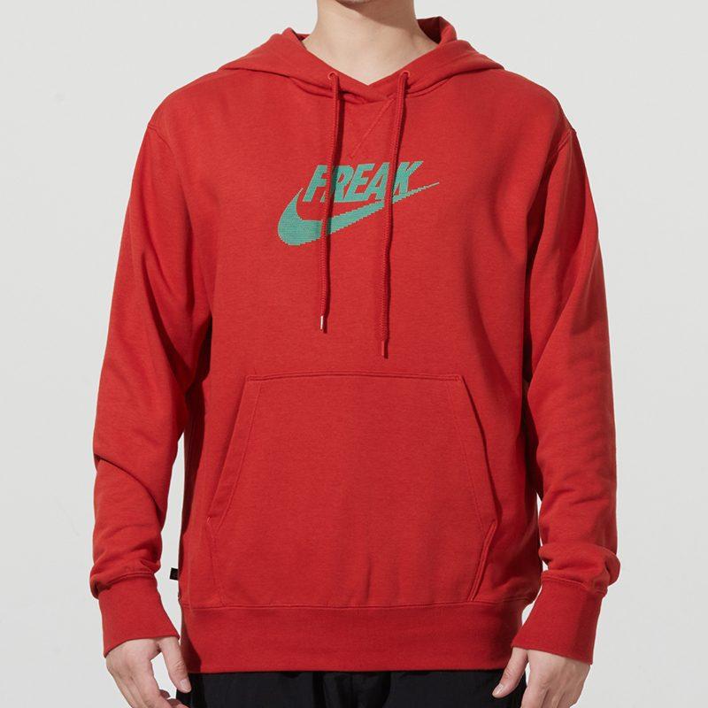 Nike Толстовки Мужские Красные С капюшоном Умеренные Обычные DA5692-671