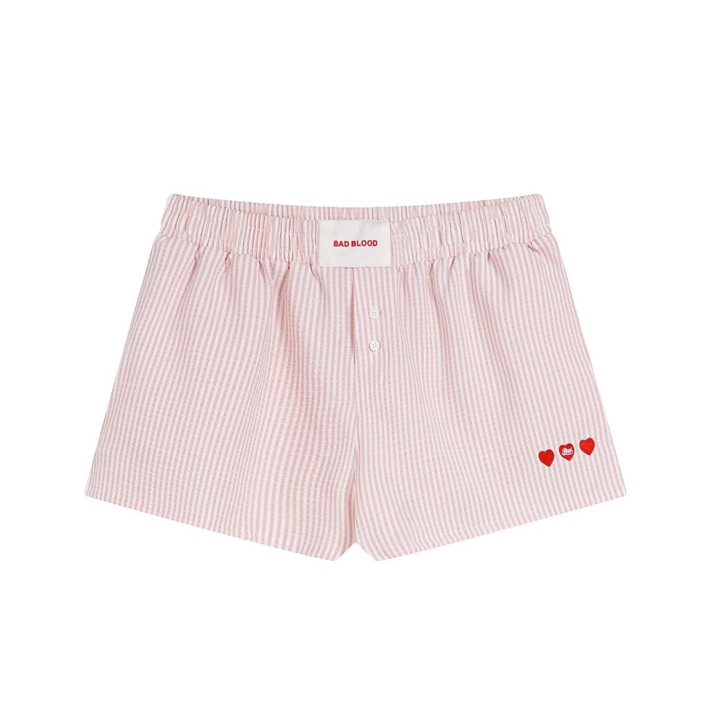 High Waist Embroidered Striped Loose Casual Shorts Women's 100% Cotton Fashion Korean Style Straight Leg Pants Single Wear Summer Shorts