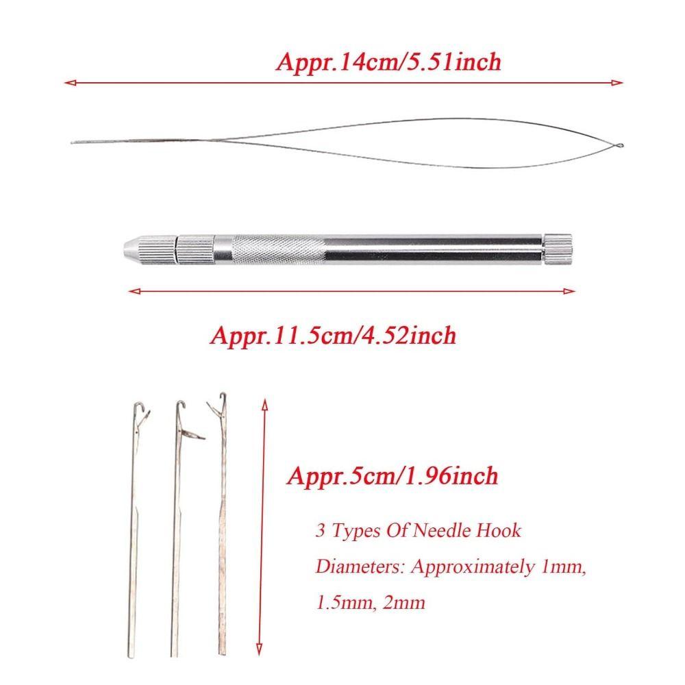 Metal Hair Extension Tools 3 in 1 Crochet Needle Wire Pulling Hook Tool  Salon Accessories