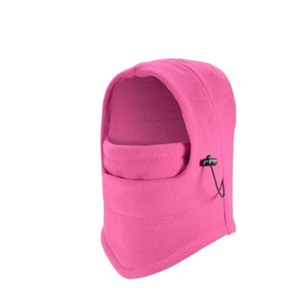 Protection Skullies Scarf Fleece Mask Outdoor Beanies Hat Women Winter Cap Pullover Cap Hooded Hat