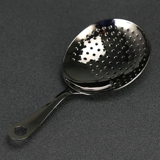 Julep Strainer Professional Удобная сетка 304 Нержавеющая сталь Эргономичная ручка Коктейльный фильтр Ложка Кухонные принадлежности
