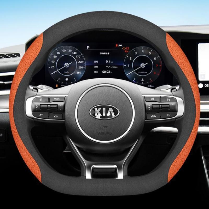 Чехол на руль автомобиля для Kia Sportage EV9 Bongo 3 Ceed Stonic Proceed Sorento Niro Soul Carnival Stinger Rio Аксессуары ljcmw22