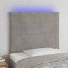 VidaXL LED Headboard Bedroom Furniture Single Bed Accessory Headboard Bed Frame Interior Light Grey 3122186