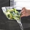 Clear Washing Drain Basket Multi-functional Vegetable Fruit Basin Bowl Household Kitchen Creative Washing Fruit Plate Gadget