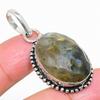 Labradorite Handmade 925 Sterling Silver Jewelry Pendant 1.85" H1s39