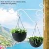 Iron Plant Hanger Wall Hanging Bracket Flower Hook for Home Garden Decoration 30*21cm(White)