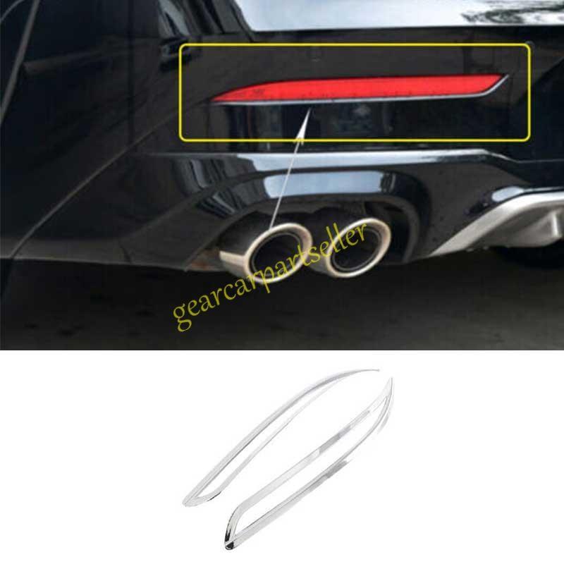 For Kia K5 Optima 21-2024 Glossy Chrome Rear Fog Light Lamp Frame Trim 2PCS