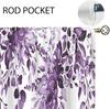 Eucalyptus Botanical Leaves Purple Floral Kitchen Window Curtains Over Sink Farmhouse Flower Leaf Small Window Treatment Cafe Sh