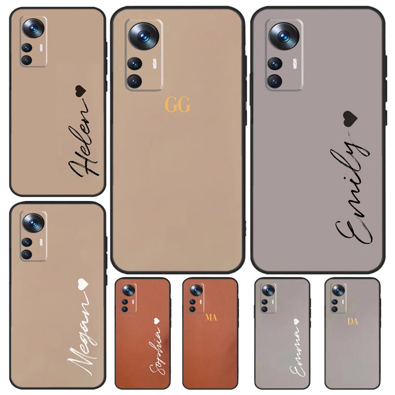 Персонализированная монограмма для POCO F5 X3 X5 Pro F3 F4 M5s X4 GT Чехол для Xiaomi 13 14 Pro 11T 12T 13T Pro 12 Lite 12X