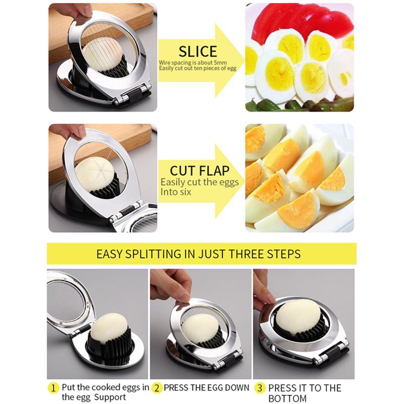 Яйцерезка Инструмент для яиц Дежурный слайсер Клубничный фруктовый гарнир Слайсер 3 стиля нарезки