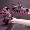 Fashion Women's Sneakers With Platform Tennis Female Woman-shoes Korean Ladies Shoes Thick Sole Trainers Roses Casual Fashion Mesh 2024