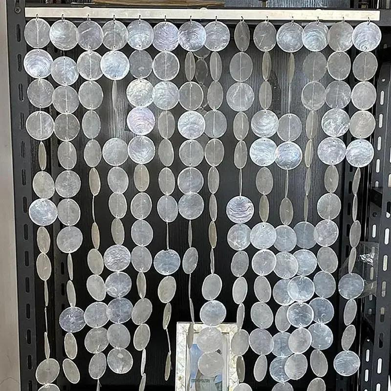 2026 round Capiz Shells Natural White with Holes for Wind Chimes Jewelry Making Home Decor Latest Models