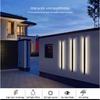 LED Lighting Wall Lamp IP65 Garden AC Long Wall Light Outdoor Waterproof Modern Long Strip 85-256v OutdoorDecoration